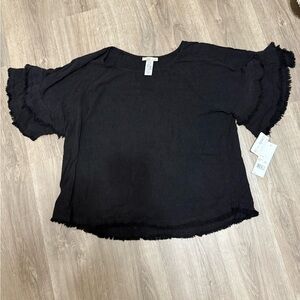 NWT Camille & Co top black multiple sizes. Very cute with jeans or dress pants.